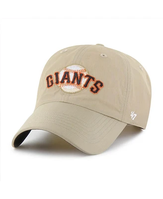 '47 Brand Men's Khaki San Francisco Giants Performance Clean Up Adjustable Hat
