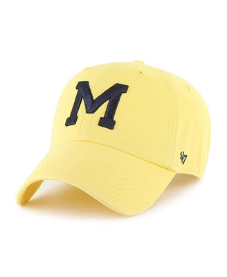 '47 Brand Men's Maize Michigan Wolverines Vault Clean Up Adjustable Hat