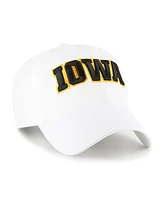 '47 Brand Men's White Iowa Hawkeyes Clean Up Adjustable Hat