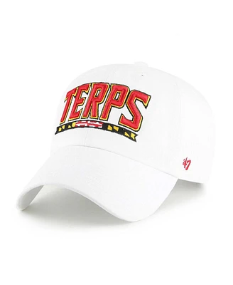 '47 Brand Men's White Maryland Terrapins Clean Up Adjustable Hat