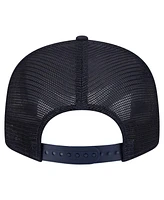 New Era Men's Navy Michigan Wolverines Split Panel 9FIFTY Snapback Trucker Hat