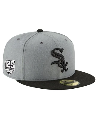 New Era Men's Gray Chicago White Sox 125th Anniversary 59FIFTY Fitted Hat