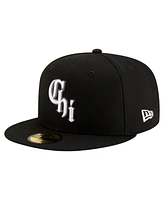 New Era Men's Black Chicago White Sox 125th Anniversary 59FIFTY Snapback Hat