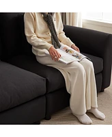 3-Seat Modular Sofa with Ottoman, L-Shaped Sleeper Sofa, 102.2