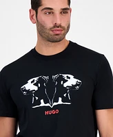 Hugo Boss Men's Dobero Short Sleeve Crewneck Doberman Graphic T-Shirt