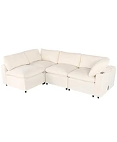 Modular Sofa w/Storage, Usb, Wireless Charger, Bluetooth Speaker
