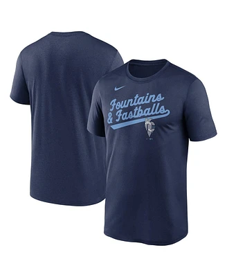 Nike Men's Navy Kansas City Royals 2025 Connect Team Phrase Script Legend Performance T-Shirt