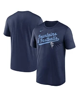 Nike Men's Navy Kansas City Royals 2025 Connect Team Phrase Script Legend Performance T-Shirt