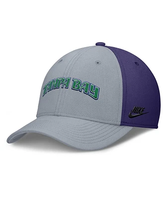Nike Men's Purple/ Tampa Bay Rays Rise Swoosh Performance Flex Hat