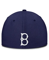 Nike Men's Navy/Gray Brooklyn Dodgers Rise Swoosh Performance Flex Hat