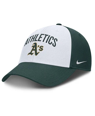 Nike Men's White/Green Athletics Club Performance Adjustable Hat