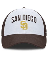 Nike Men's White/Brown San Diego Padres Club Performance Adjustable Hat