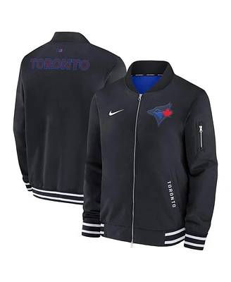 Nike Men's Black Toronto Blue Jays Authentic Collection City Connect Full-Zip Bomber Jacket