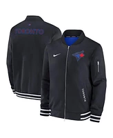 Nike Men's Black Toronto Blue Jays Authentic Collection City Connect Full-Zip Bomber Jacket