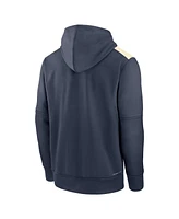 Nike Men's Navy Los Angeles Dodgers Authentic Collection City Connect Therma Pullover Hoodie