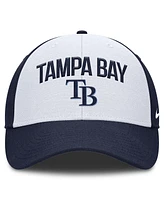 Nike Men's White/Navy Tampa Bay Rays Club Performance Adjustable Hat