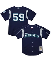 Mitchell & Ness Men's Felix Hernandez Navy Seattle Mariners Cooperstown Collection Batting Practice Jersey