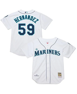 Mitchell & Ness Men's Felix Hernandez White Seattle Mariners Cooperstown Collection Authentic Jersey