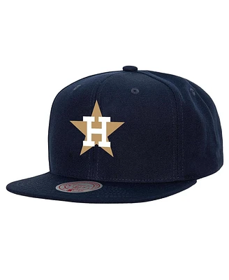Mitchell & Ness Men's Navy Houston Astros Cooperstown Collection Basic Flip Snapback Hat