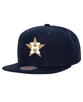 Mitchell & Ness Men's Navy Houston Astros Cooperstown Collection Basic Flip Snapback Hat