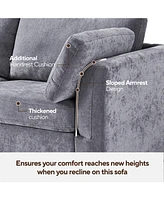 modular sofa whitechenille fabric, simple and grand, the seat and back is very soft. this is also a Knock Down sofa
