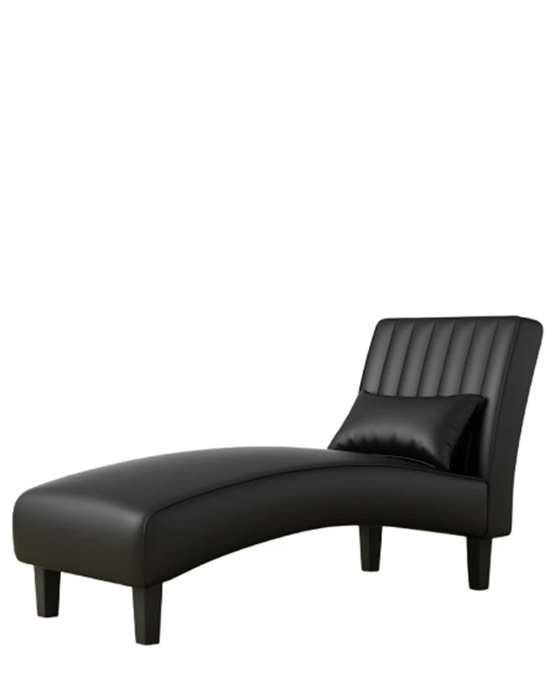 Gold Sparrow 23.5" Polyester Newport Channel Tufted Chaise Lounge, Created for Macy's