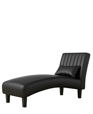 Gold Sparrow 23.5" Polyester Newport Channel Tufted Chaise Lounge, Created for Macy's
