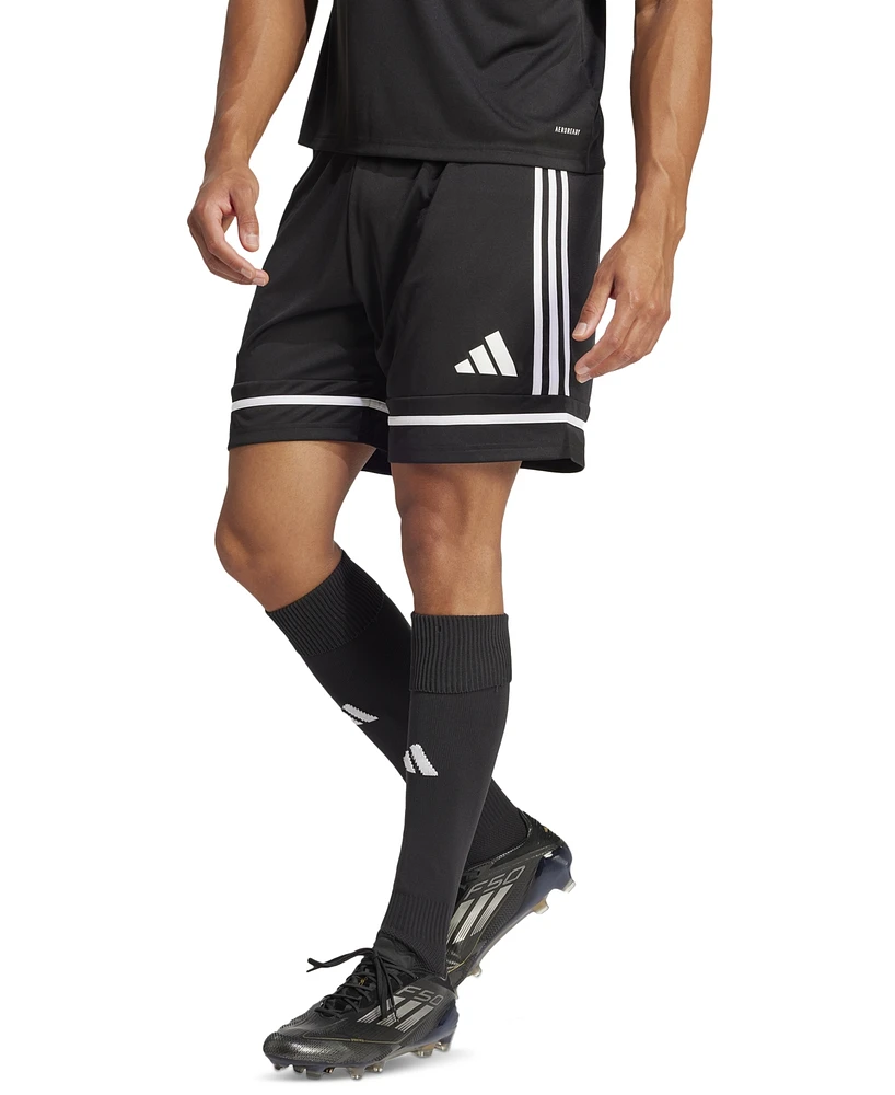 adidas Men's Regular-Fit Squad 25 Logo Shorts