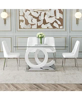 Elegant 5-Piece Dining Set: Table & 4 Chairs