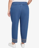 Alfred Dunner Plus Fringe Denim Jeans