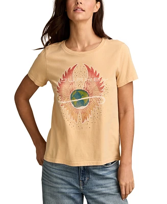 Lucky Brand Women's Cotton Journey Wings Graphic T-Shirt