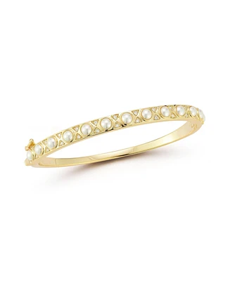 Rachel Zoe 14K Gold Plated Sterling Silver Cultured Freshwater Pearl Bangle
