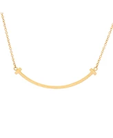 Pre-Owned Tiffany & Co. Small T Smile Pendant Necklace 18K Rose Gold