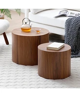 Nesting Coffee Tables (Set of 2) - Natural, 4 Colors