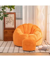 Giant Faux Fur Bean Bag Chair with Filler for Kids and Adults