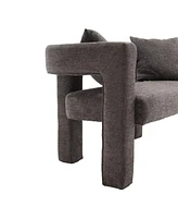 Modern Chenille Loveseat: Comfy 2-Seater Sofa for Living and Leisure (Gray)