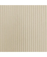 U-Shaped Beige Corduroy Couch with Storage Ottomans