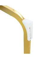 Luxury White Pu Dining Chair Set - Gold Legs (8 Chairs)