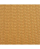 Sturdy Rattan Woven Armchairs: Crate Set of 2 with Iron Legs