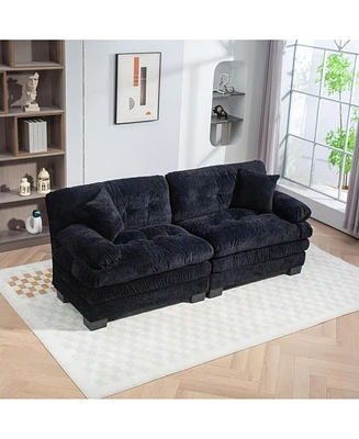 Chenille Sectional Sofa Sleeper