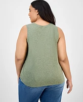 Democracy Trendy Plus V-Neck Tank Top