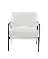 Leisure chair lounge chair velvet White color