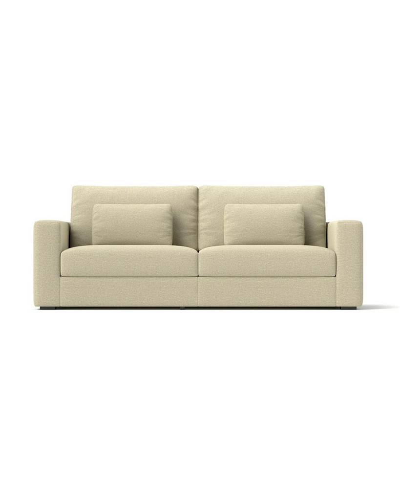 83" Modern Sofa Couches for Living Room, 3 Seater Sofa with Detachable Cover & double cushioning,Beige