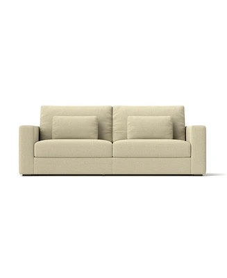 83" Modern Sofa Couches for Living Room, 3 Seater Sofa with Detachable Cover & double cushioning,Beige