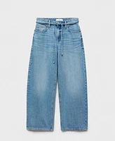 Mango Women's Belted Balloon Jeans