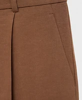 Mango Women's Linen-Blend Suit Bermuda Shorts