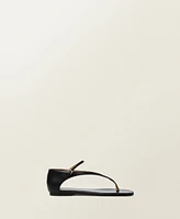 Mango Women's Leather Straps Sandals