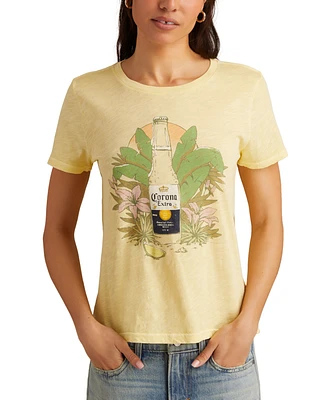Lucky Brand Women's Cotton Tropical Corona Graphic T-Shirt