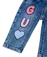Guess Baby Girls Applique Patches Stretch Denim Jeans