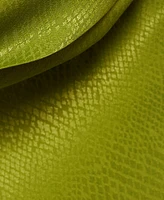 Mango Women's Draped Neck Satin Texture Dress